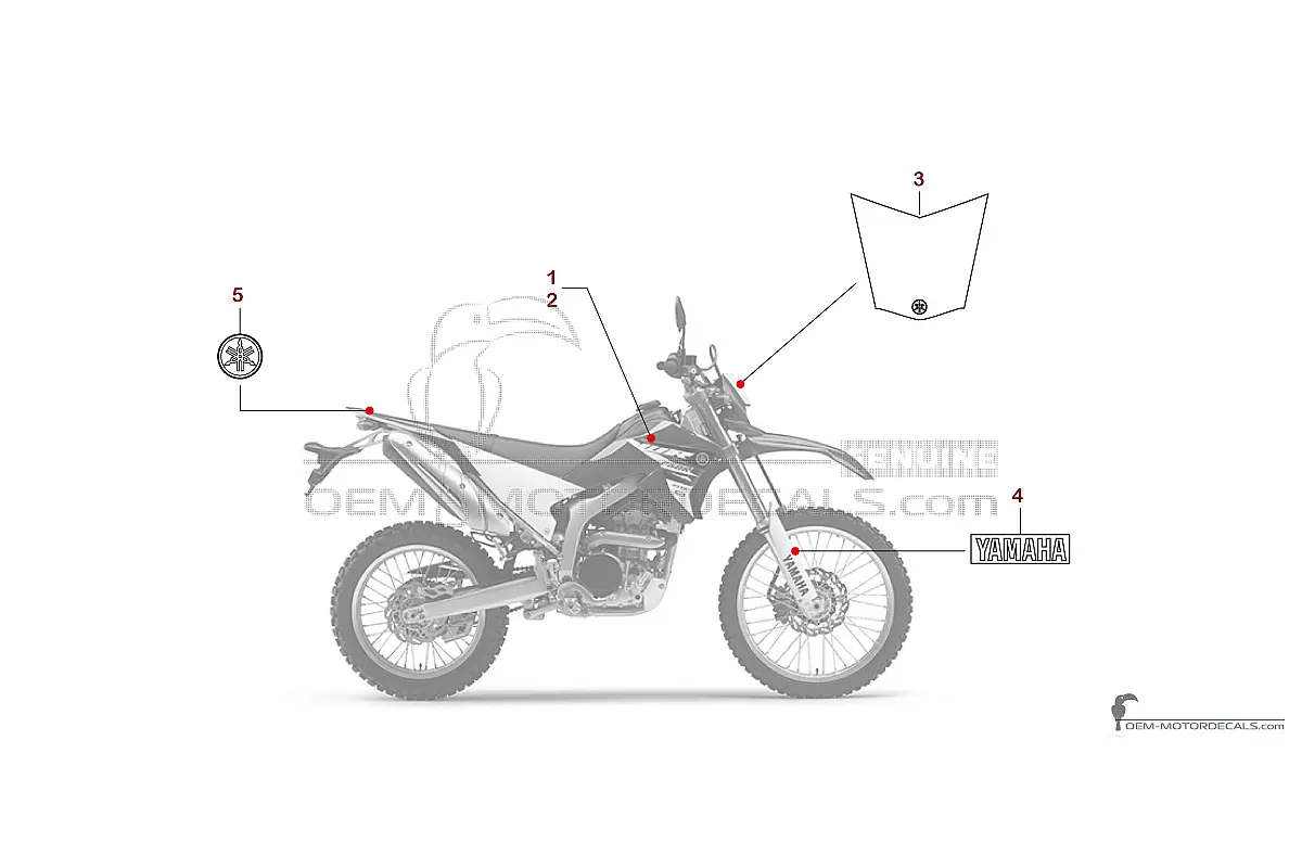 Aufkleber für Yamaha WR250R 2015 - Blau • Yamaha OEM-Aufkleber