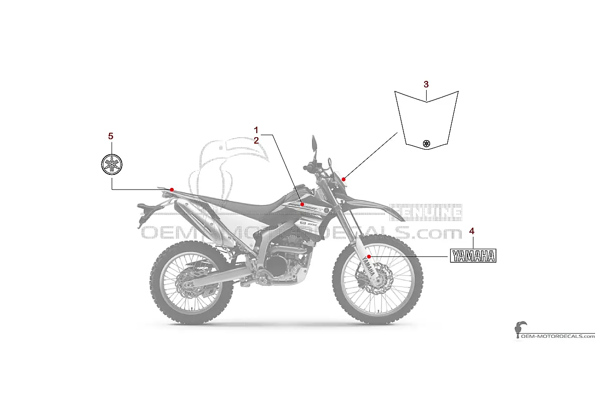 Adesivi per Yamaha WR250R 2016 - Blu • Yamaha Adesivi OEM