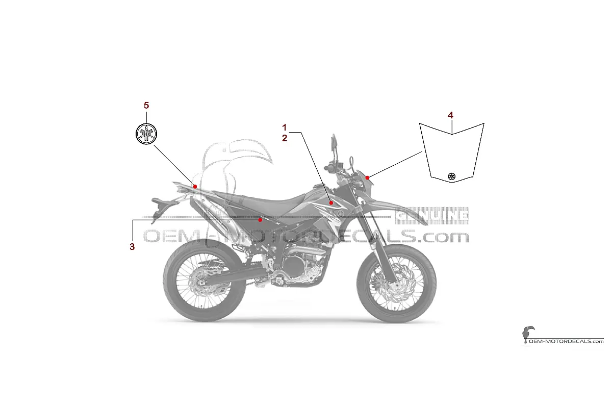 Adesivi per Yamaha WR250X 2009 - Blu • Yamaha Adesivi OEM