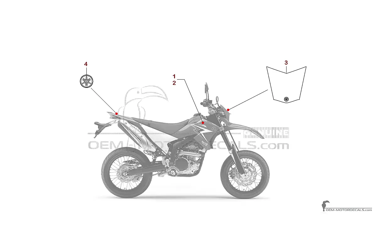 Adesivi per Yamaha WR250X 2010 - Blu • Yamaha Adesivi OEM