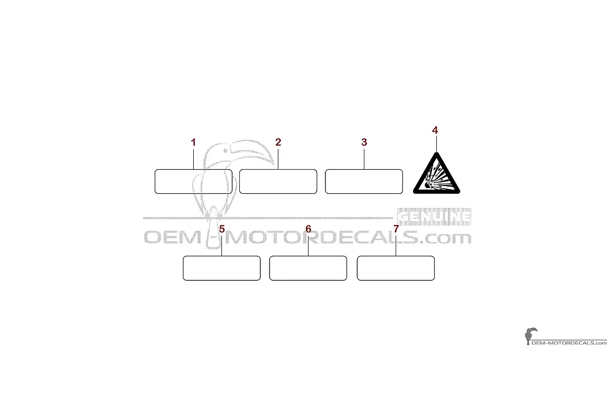 Autocollants pour Yamaha WR450F 2012 - Étiquettes de mise en garde • Yamaha Autocollants OEM