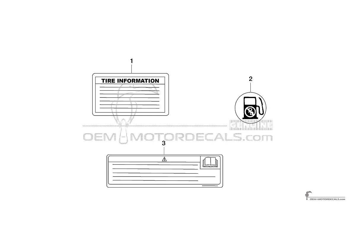 Stickers voor Yamaha XJ6 DIVERSION - Voorzichtigheid labels • Yamaha OEM Stickers