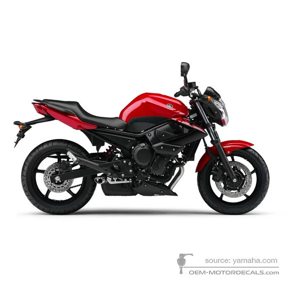 Naklejki do Yamaha XJ6 DIVERSION 2011 - Czerwony • Yamaha Naklejki OEM