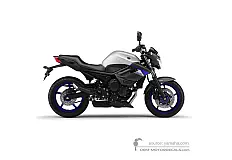 Aufkleber für Yamaha XJ6 DIVERSION 2015 - Silber • Yamaha OEM-Aufkleber