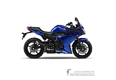 Aufkleber für Yamaha XJ6F DIVERSION 2010 - Blau • Yamaha OEM-Aufkleber