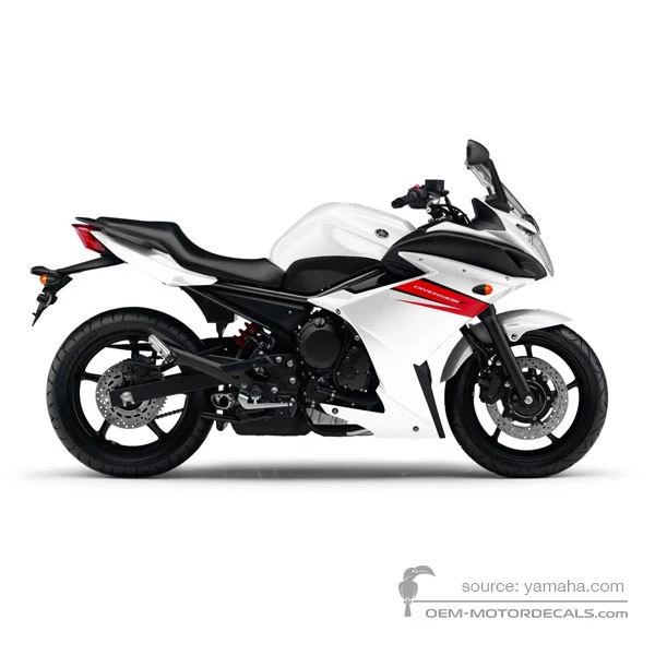 Autocollants pour Yamaha XJ6F DIVERSION 2011 - Blanc • Yamaha Autocollants OEM