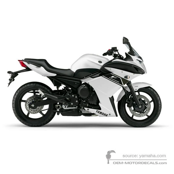 Autocollants pour Yamaha XJ6F DIVERSION 2013 - Blanc • Yamaha Autocollants OEM