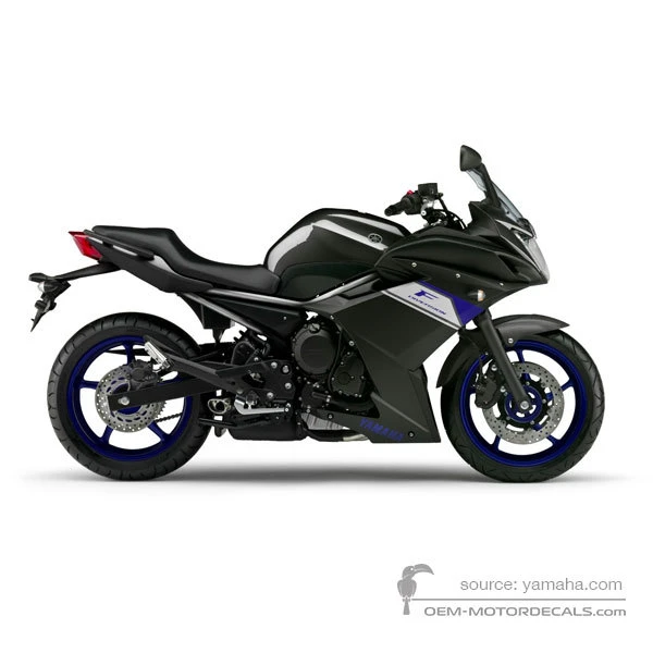 Stickers voor Yamaha XJ6F DIVERSION 2015 - Zwart • Yamaha OEM Stickers