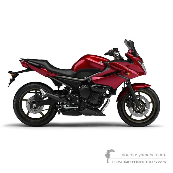 Naklejki do Yamaha XJ6S DIVERSION 2010 - Czerwony • Yamaha Naklejki OEM