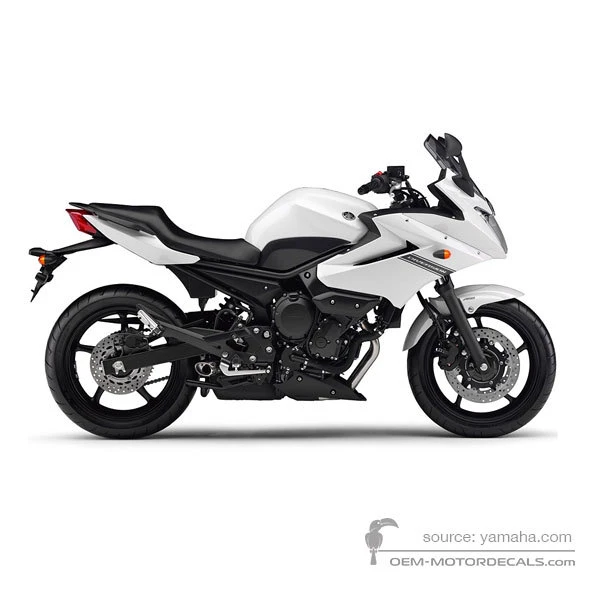 Autocollants pour Yamaha XJ6S DIVERSION 2011 - Blanc • Yamaha Autocollants OEM