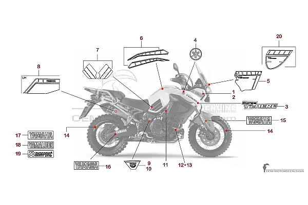 Yamaha XT1200Z SUPER TENERE World Crosser 2017 - Blanc