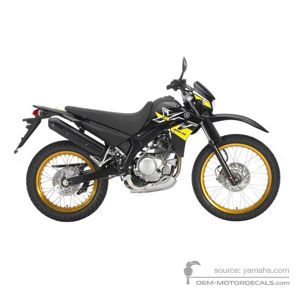 Naklejki do Yamaha XT125R 2008 - Czarny • Yamaha Naklejki OEM