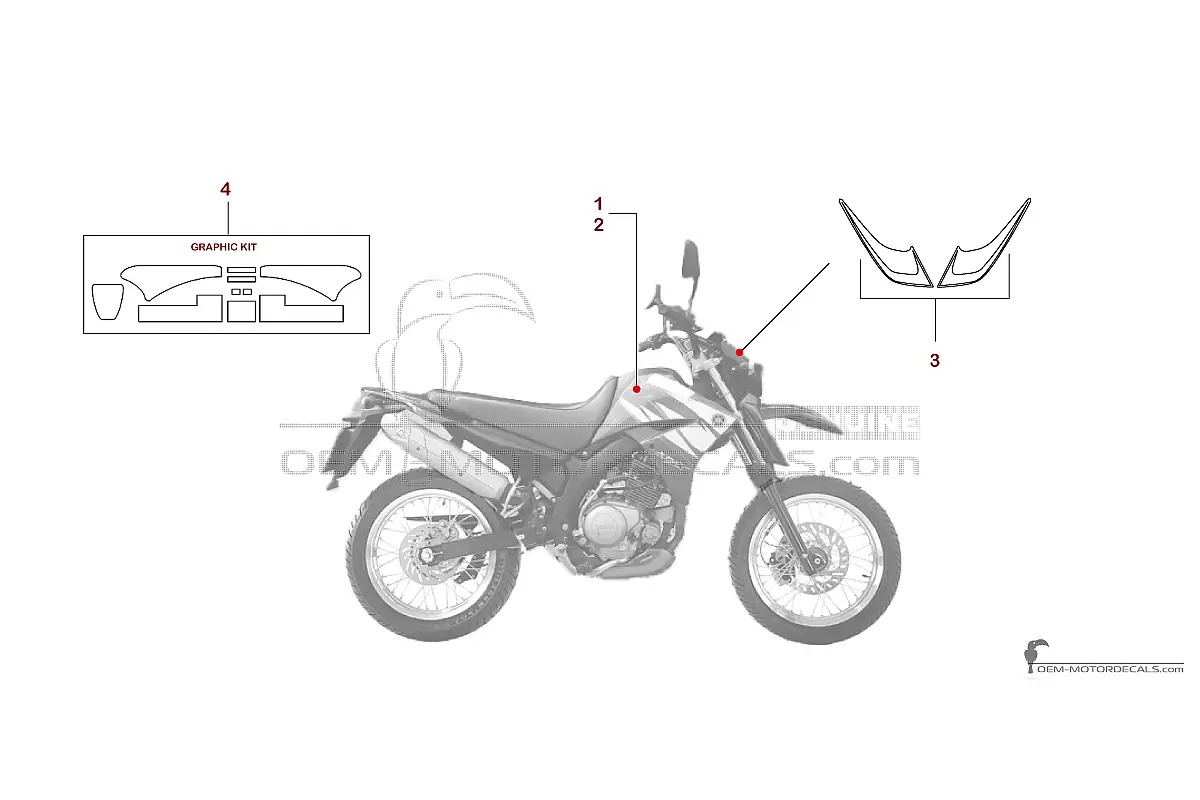 Decals for Yamaha XT125X 2006 - Blue • Yamaha OEM Decals