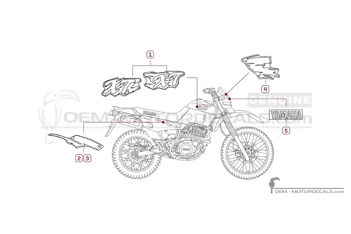 Decals for Yamaha XT600 1991 • Yamaha OEM Decals