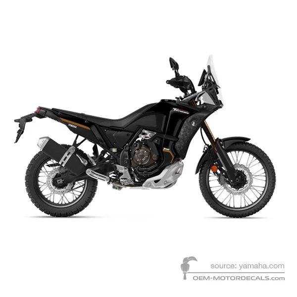 Stickers voor Yamaha XTZ690 | TENERE 700 2022 World Raid - Zwart • Yamaha OEM Stickers