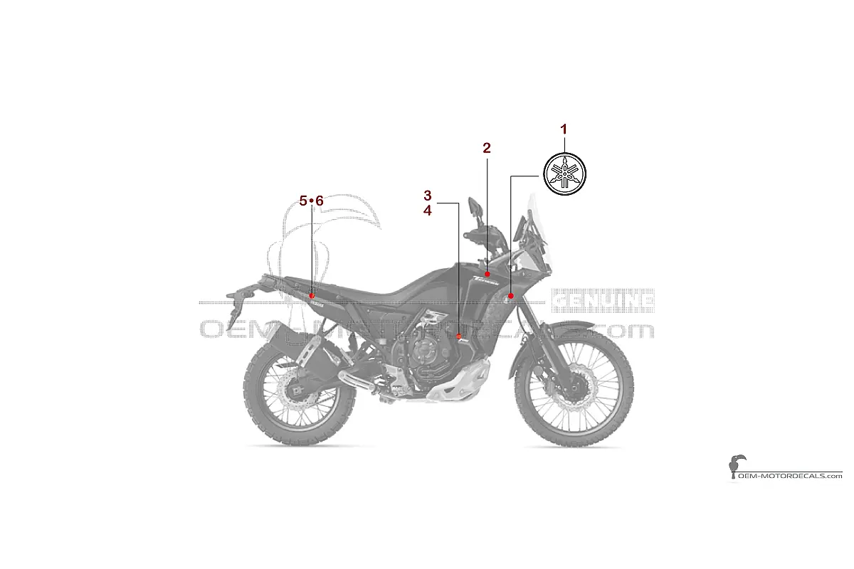Stickers voor Yamaha XTZ690 | TENERE 700 2022 World Raid - Blauw • Yamaha OEM Stickers