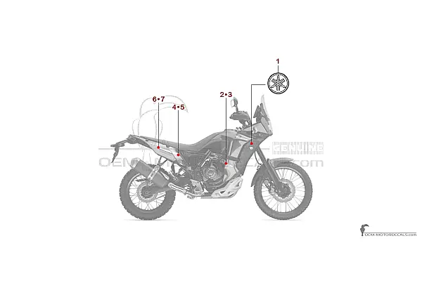 Yamaha XTZ690 | TENERE 700 2024 World Raid - Blauw