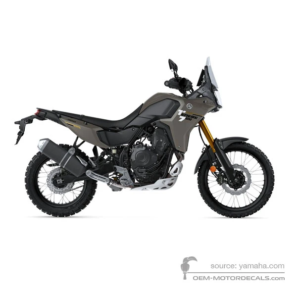 Stickers voor Yamaha XTZ690 | TENERE 700 2025 - Titanium • Yamaha OEM Stickers
