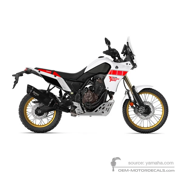 Stickers voor Yamaha XT690 TENERE 700 RALLY 2022 - Wit • Yamaha OEM Stickers