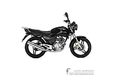 Stickers voor Yamaha YBR125 2005 - Zwart • Yamaha OEM Stickers