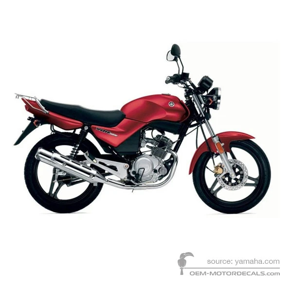Decals for Yamaha YBR125 2006 - Red • Yamaha OEM Decals