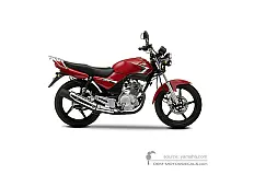 Stickers voor Yamaha YBR125 2009 - Rood • Yamaha OEM Stickers