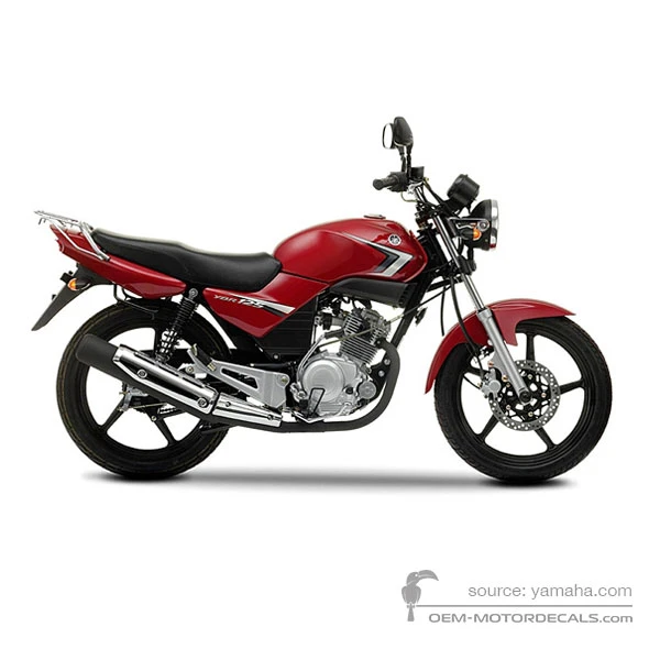 Decals for Yamaha YBR125 2009 - Red • Yamaha OEM Decals