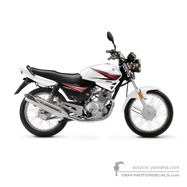 Decals for Yamaha YBR125E 2019 - White • Yamaha OEM Decals