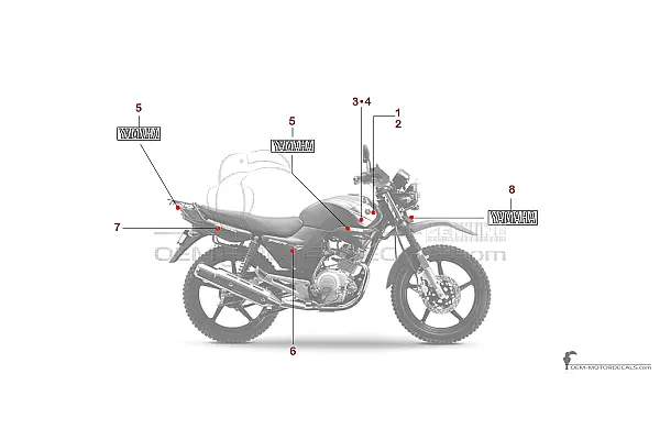 Yamaha YBR125G 2018 - Rood