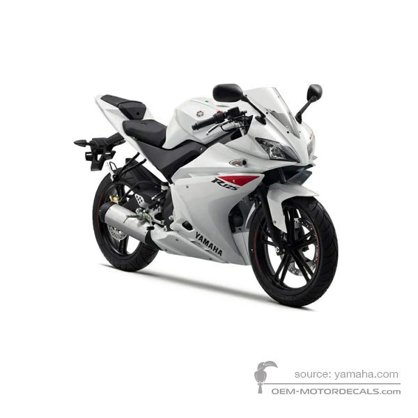 Pegatinas para Yamaha YZF R125 2010 - Blanco • Yamaha Pegatinas OEM