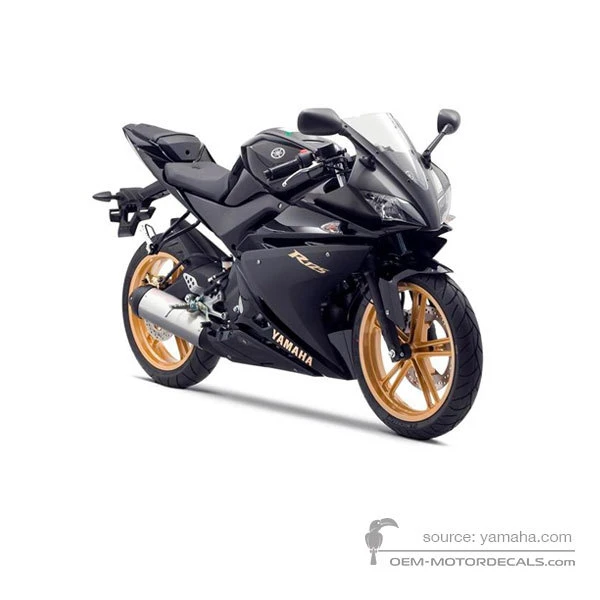 Pegatinas para Yamaha YZF R125 2010 - Negro • Yamaha Pegatinas OEM