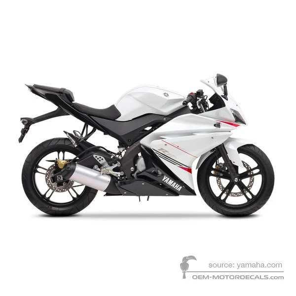 Pegatinas para Yamaha YZF R125 2011 - Blanco • Yamaha Pegatinas OEM