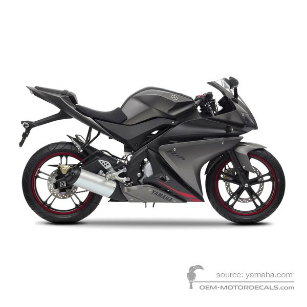 Aufkleber für Yamaha YZF R125 2012 - Grau • Yamaha OEM-Aufkleber