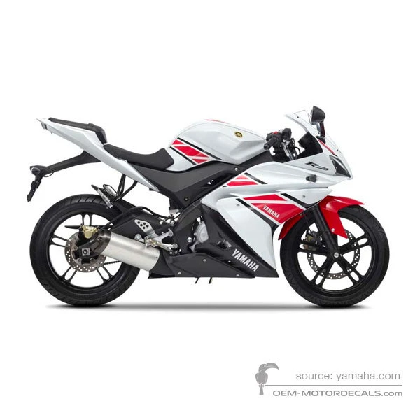 Aufkleber für Yamaha YZF R125 2012 - Weiss • Yamaha OEM-Aufkleber