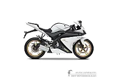 Decals for Yamaha YZF R125 2013 - Black White • Yamaha OEM Decals