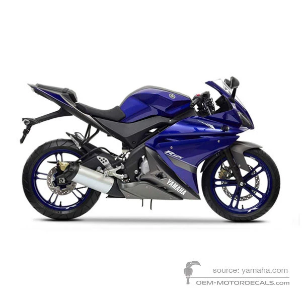 Adesivi per Yamaha YZF R125 2013 - Blu • Yamaha Adesivi OEM