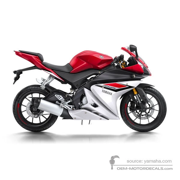 Pegatinas para Yamaha YZF R125 2015 - Rojo • Yamaha Pegatinas OEM