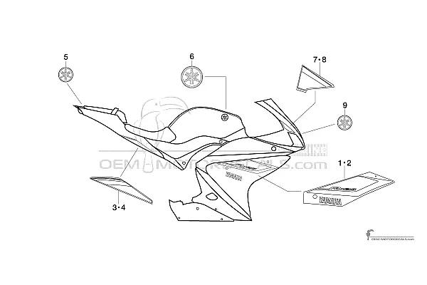 Yamaha YZF R125 2016 - Grau