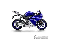 Autocollants pour Yamaha YZF R125 2017 - Bleu • Yamaha Autocollants OEM