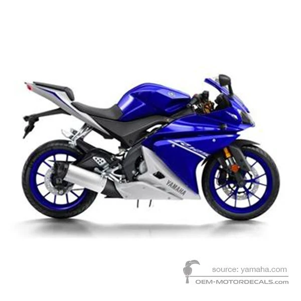 Stickers voor Yamaha YZF R125 2017 - Blauw • Yamaha OEM Stickers