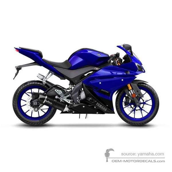 Adesivi per Yamaha YZF R125 2018 - Blu • Yamaha Adesivi OEM