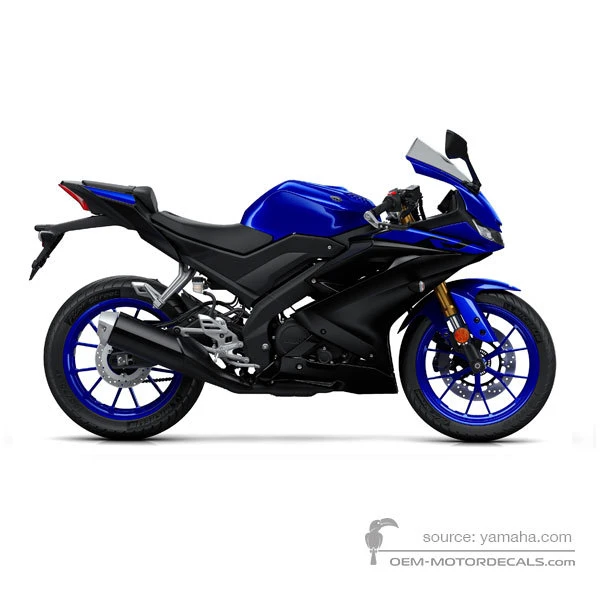 Stickers voor Yamaha YZF R125 2019 - Blauw • Yamaha OEM Stickers
