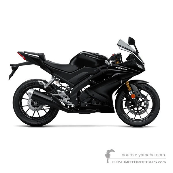 Aufkleber für Yamaha YZF R125 2020 - Schwarz • Yamaha OEM-Aufkleber