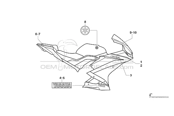 Yamaha YZF R125 2020 - Blanco