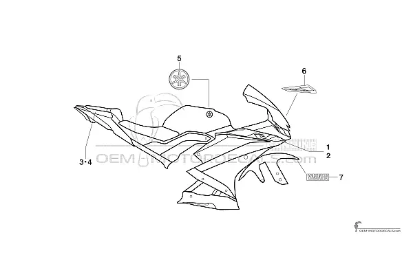 Yamaha YZF R125 2019 - Blau