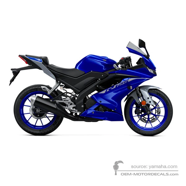 Aufkleber für Yamaha YZF R125 2021 - Blau • Yamaha OEM-Aufkleber