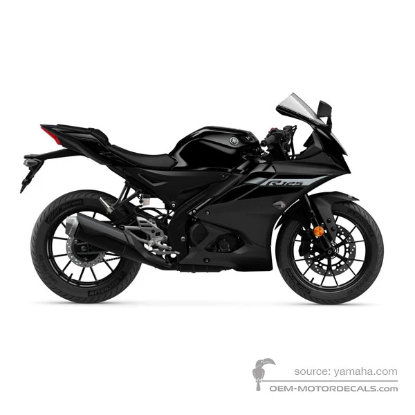 Pegatinas para Yamaha YZF R125 2024 - Negro • Yamaha Pegatinas OEM