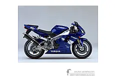 Stickers voor Yamaha YZF R1 1999 - Blauw • Yamaha OEM Stickers