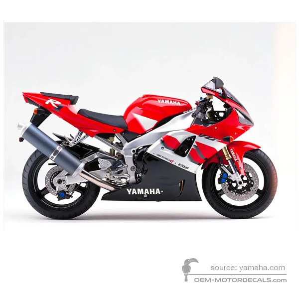 Decals for Yamaha YZF R1 2000 - Red • Yamaha OEM Decals