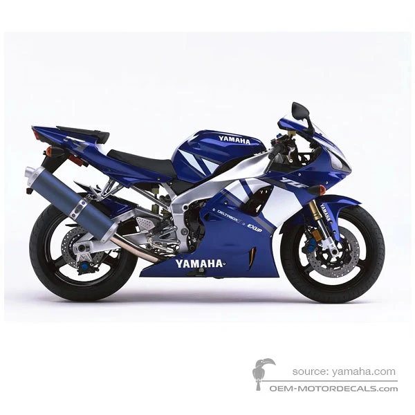 Pegatinas para Yamaha YZF R1 2001 - Azul • Yamaha Pegatinas OEM